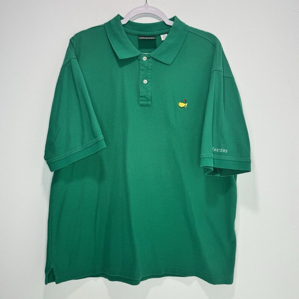 Masters Collection Golf Polo Shirt Green Men’s XL 100% Cotton Sport Athletic